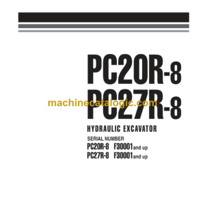 Komatsu PC20R-8 PC27R-8 Hydraulic Excavator Shop Manual (WEBM000200)