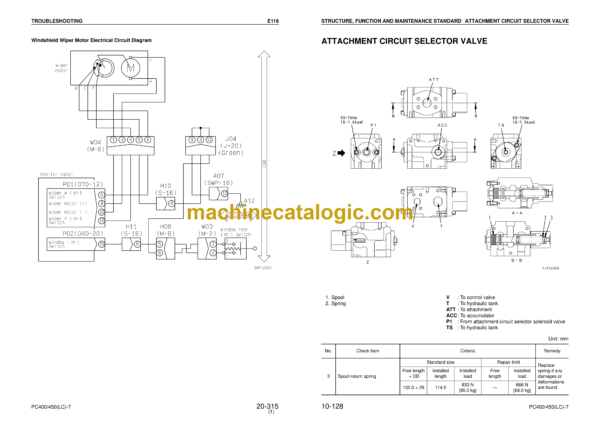 Komatsu PC400 PC400LC-7 PC450 PC450LC-7 Hydraulic Excavator Shop Manual (SEBM033013)