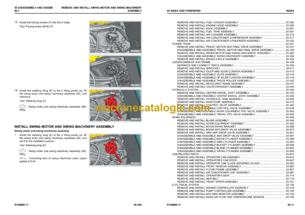 Komatsu PC88MR-11 Hydraulic Excavator Shop Manual (SEN06843-C5)