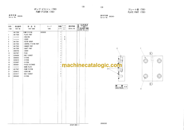 Hitachi CX550GLS, SCX550GLS, CX700GLS, SCX700GLS, CX900GLS, SCX900GLS, CX1100GLS Parts Catalog