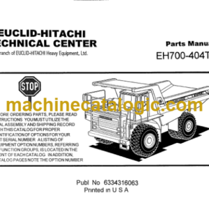 Hitachi EH700 404TD Parts Catalog