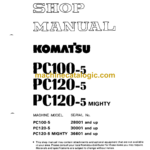 Komatsu PC100-5 PC120-5 Mighty Hydraulic Excavator Shop Manual (SEBM02020508)