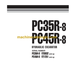 Komatsu PC36R-8 PC45R-8 Hydraulic Excavator Shop Manual (WEBM000301)