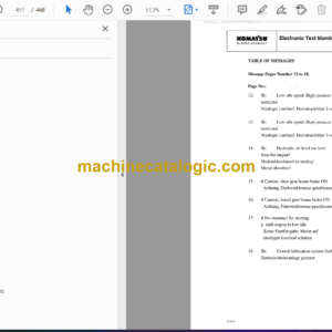 Komatsu PC3000-1 Hydraulic Mining Shovel Shop Manual (SMPC300006199)