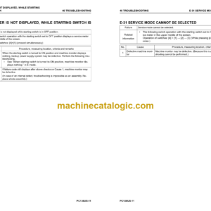 Komatsu PC138US-11 Hydraulic Excavator Shop Manual (SEN06662-C2)