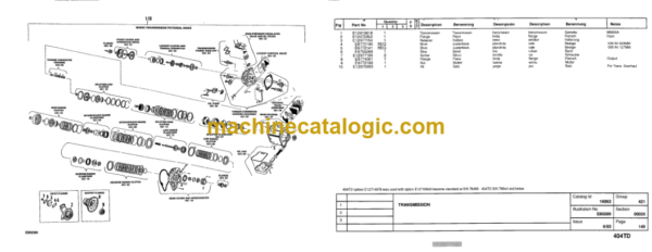 Hitachi EH700 404TD Parts Catalog