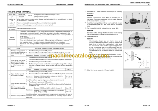 Komatsu PC650LC-11 Hydraulic Excavator Shop Manual (SEN06603-07)