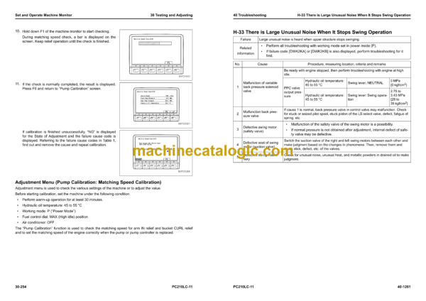 Komatsu PC210LC-11 Hydraulic Excavator Shop Manual (SEN06734-11)