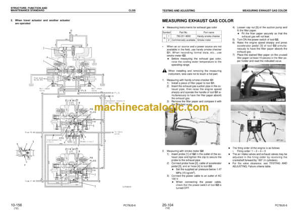 Komatsu PC78UU-6 PC78US-6 Hydraulic Excavator Shop Manual (SEBM025119)