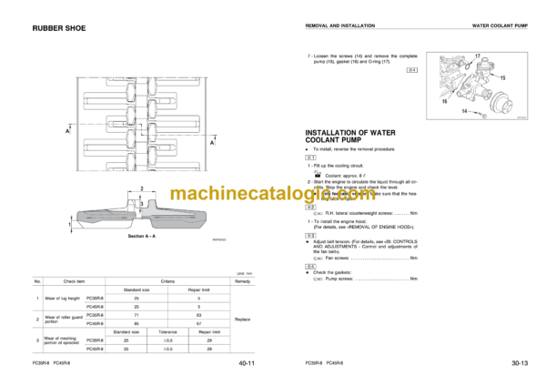 Komatsu PC36R-8 PC45R-8 Hydraulic Excavator Shop Manual (WEBM000301)