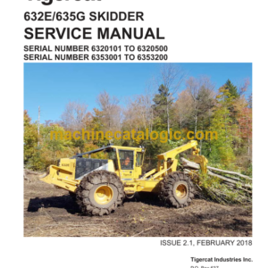 Tigercat 632E Skidder Service Manual (6320101 - 6320300) (47997AENG)