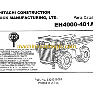 Hitachi EH4000 401AD Parts Catalog