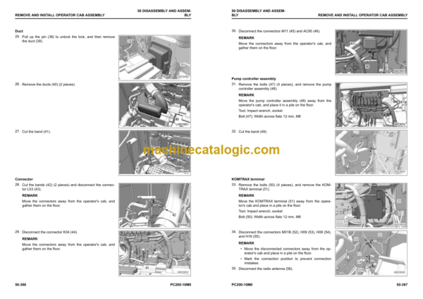 Komatsu PC200-10M0 Hydraulic Excavator Shop Manual (SEN06867-07)