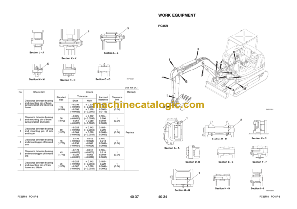 Komatsu PC35R-8 PC45R-8 Deluxe Hydraulic Excavator Shop Manual (WEBM003900)