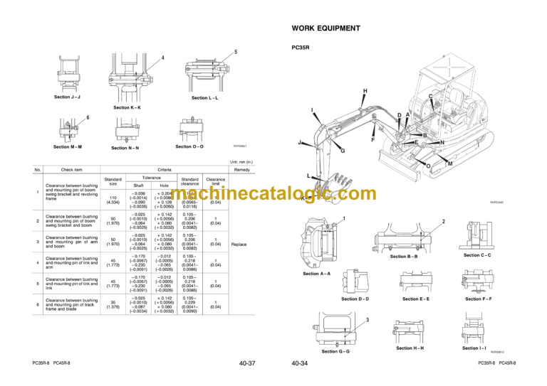 Komatsu PC35R-8 PC45R-8 Deluxe Hydraulic Excavator Shop Manual (WEBM003900)