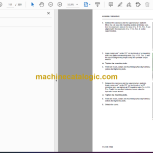 Komatsu PC3400-11M0 Hydraulic Excavator Field Assembly Manual (GEN00237-03)