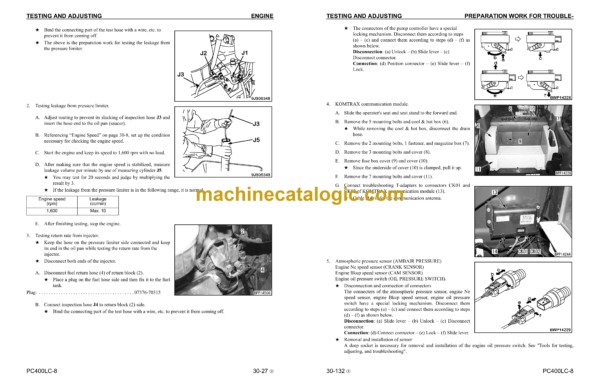 Komatsu PC400LC-8 Hydraulic Excavator Shop Manual (CEBM018803)