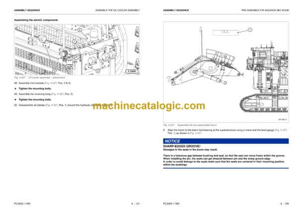 Komatsu PC3400-11M0 Hydraulic Excavator Field Assembly Manual (GEN00237-03)