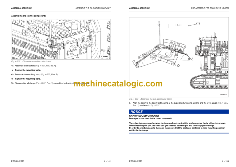 Komatsu PC3400-11M0 Hydraulic Excavator Field Assembly Manual (GEN00237-03)