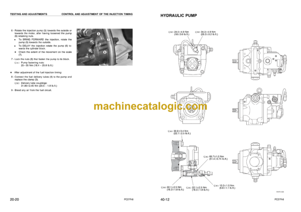 Komatsu PC27R-8 Deluxe Hydraulic Excavator Shop Manual (WEBM003800)