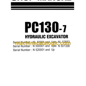 Komatsu PC130-7 Hydraulic Excavator Shop Manual (SEBM036303)