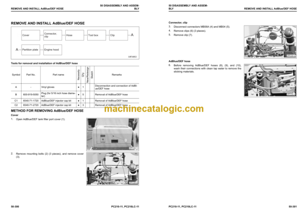 Komatsu PC210-11, PC210LC-11, PC210NLC-11, PC230NHD-11 Hydraulic Excavator Shop Manual (UENBM00362)