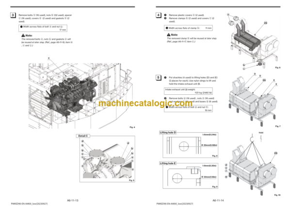 Hitachi EX2600-7 (MTU FCO) Hydraulic Excavator Assembly Procedure Manual