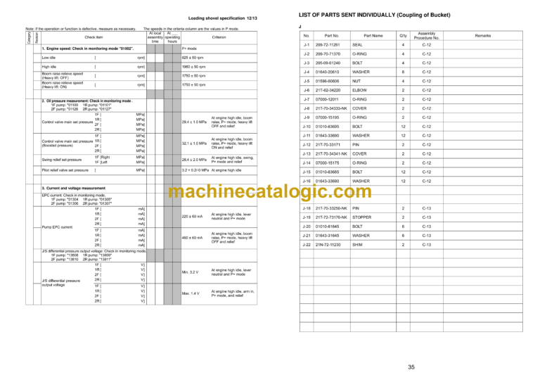 Komatsu PC2000-11 PC2000-11E0 Hydraulic Excavator Field Assembly Instruction (GEN00219-04)