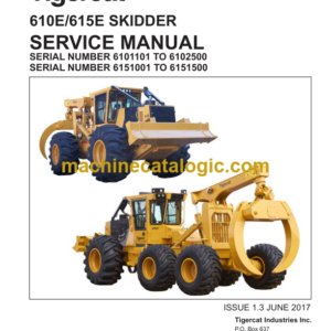 Tigercat 610E Skidder Service Manual (6101101 - 6102600) (44477AENG)