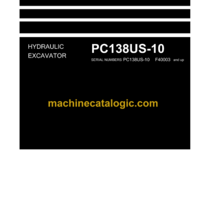 Komatsu PC138US-10 Hydraulic Excavator Shop Manual (WENBM00010)