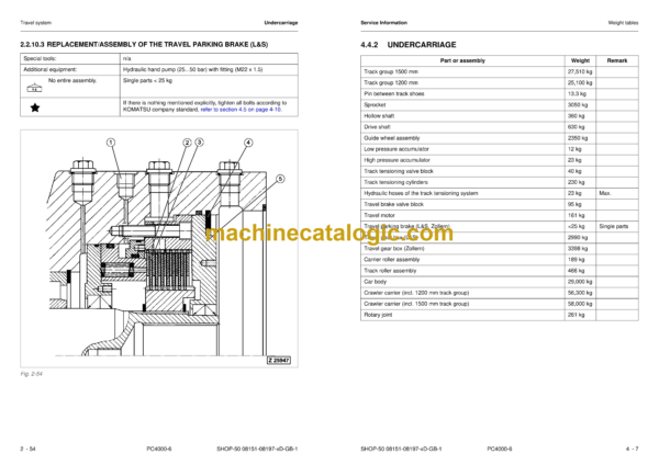 Komatsu PC4000-6 T2 Hydraulic Mining Shovel Shop Manual (08205-xD-GB-1)