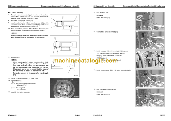 Komatsu PC490LC-11 Hydraulic Excavator Shop Manual (SEN06811-08)