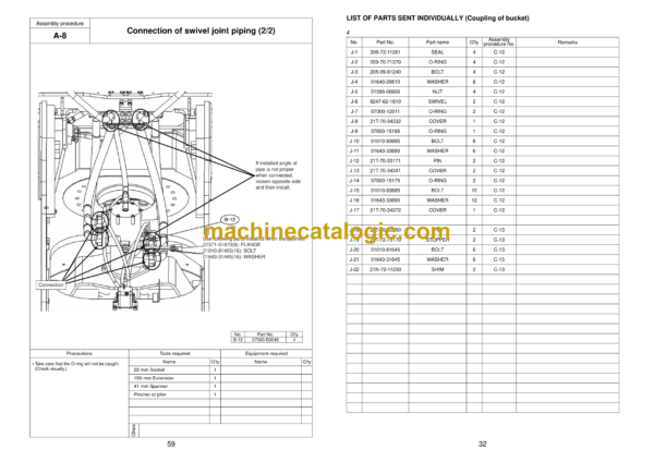 Komatsu PC2000-8 Hydraulic Excavator Field Assembly Manual (GEN00060-13)