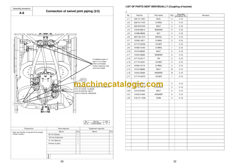 Komatsu PC2000-8 Hydraulic Excavator Field Assembly Manual (GEN00060-13)