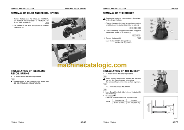 Komatsu PC35R-8 PC45R-8 Hydraulic Excavator Shop Manual (WEBM003000)