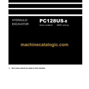 Komatsu PC128US-8 Hydraulic Excavator Shop Manual (WEN00003-00)