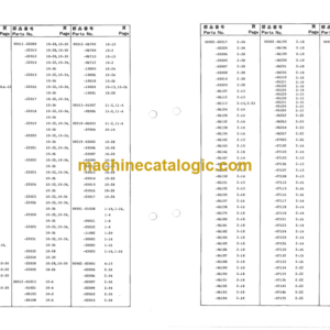 Hitachi CT5B, CT5Q Crawler Shovel Parts Catalog