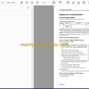 Komatsu PC78US-11 Hydraulic Excavator Shop Manual (SEN06844-08)