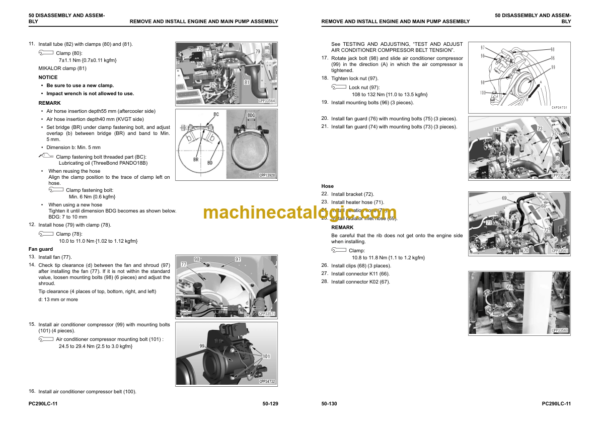 Komatsu PC290LC-11 Hydraulic Excavator Shop Manual (SEN06736-C7) Komatsu PC290LC-11 Hydraulic Excavator Index: