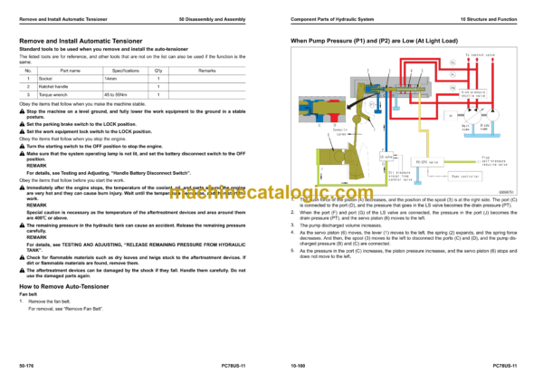 Komatsu PC78US-11 Hydraulic Excavator Shop Manual (SEN06844-08)