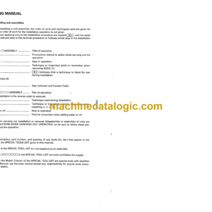 Komatsu PC03-2 Hydraulic Excavator Shop Manual (SEBM004600K)