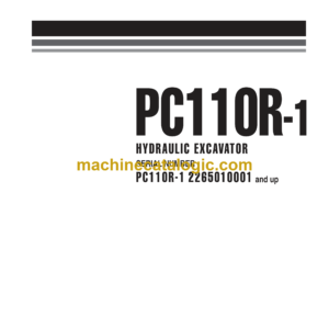 Komatsu PC110R-1 Hydraulic Excavator Shop Manual (WEBM000702)