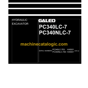 Komatsu PC340LC-7 PC340NLC-7 Galeo Hydraulic Excavator Shop Manual (UEN00262-00)