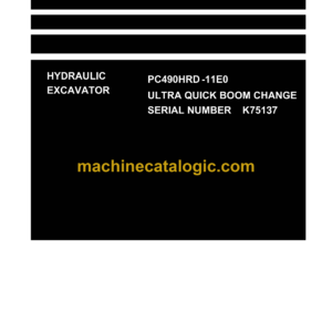 Komatsu PC490HRD-11E0 Hydraulic Excavator Shop Manual (UENBM00600)