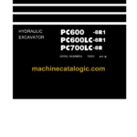 Komatsu PC600-8R1 PC600LC-8R1 PC700LC-8R Hydraulic Excavator Field Assembly Manual (GEN00103-03)