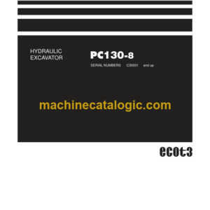 Komatsu PC130-8 Hydraulic Excavator Shop Manual (SEN03763-13TH)