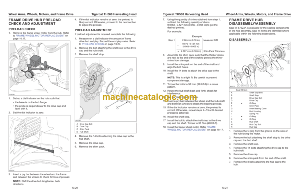 Tigercat TH568 Harvesting Head Service Manual (5680101 - 5681000) (56526AENG)