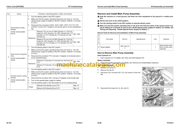 Komatsu PC33E-6 Electric Hydraulic Excavator Shop Manual (SEN06975-02)