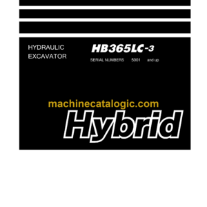 Komatsu HB365LC-3 Hydraulic Excavator Shop Manual (SEN06598-13)