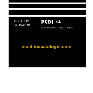 Komatsu PC01-1A Hydraulic Excavator Shop Manual (SEN02688-02)